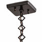 Meyda Lighting Stillwater 17" Craftsman Brown Hill Top Pendant Light With Beige Art Shade Glass