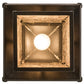 Meyda Lighting Stillwater 17" Craftsman Brown Tall Pine Pendant Light With Silver Mica Shade Glass