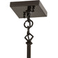 Meyda Lighting Stillwater 17" Craftsman Brown Tall Pine Pendant Light With Silver Mica Shade Glass