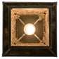 Meyda Lighting Stillwater 17" Craftsman Brown Winter Pine Pendant Light With Silver Mica Shade Glass
