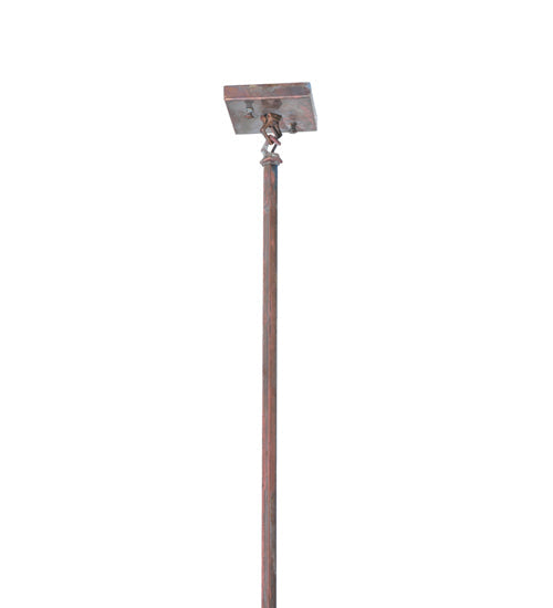 Meyda Lighting Stillwater 17" Vintage Copper Deer Creek Pendant Light With Green Shade Glass