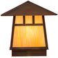 Meyda Lighting Stillwater 17" Vintage Copper Finish Outdoor Deck Light With Beige Iridescent Shade Glass