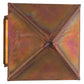 Meyda Lighting Stillwater 17" Vintage Copper Finish Outdoor Deck Light With Beige Iridescent Shade Glass