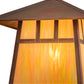 Meyda Lighting Stillwater 17" Vintage Copper Finish Outdoor Deck Light With Beige Iridescent Shade Glass