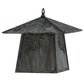 Meyda Lighting Stillwater 17"W x 13"H Winter Pine Verdigris Frame and Moss Green Art Shade Glass