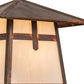 Meyda Lighting Stillwater 18" Vintage Copper Cross Mission Outdoor Post Mount Light With White Art Shade Glass