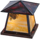 Meyda Lighting Stillwater 20" 2-Light Vintage Copper Winter Pine Pier Mount Light With Beige Art Shade Glass