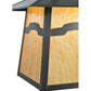 Meyda Lighting Stillwater 22" Craftsman Brown Mountain View Pendant Light With Beige Shade Glass