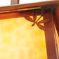 Meyda Lighting Stillwater 22" Natural Copper Dragonfly Pendant Light With Beige Art Shade Glass