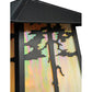 Meyda Lighting Stillwater 23" 4-Light Craftsman Brown Tamarack Pier Mount Light With Beige Iridescent Art Shade Glass