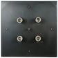 Meyda Lighting Stillwater 23" 4-Light Craftsman Brown Tamarack Pier Mount Light With Beige Iridescent Art Shade Glass