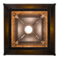 Meyda Lighting Stillwater 23" Craftsman Brown & Green Trees Tall Pine Pendant Light With Amber Mica Shade Glass
