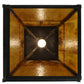 Meyda Lighting Stillwater 24" Craftsman Brown Cross Mission Pendant Light With Honey Amber Art Shade Glass