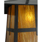 Meyda Lighting Stillwater 24" Craftsman Brown Cross Mission Pendant Light With Honey Amber Art Shade Glass