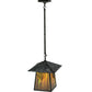 Meyda Lighting Stillwater 24" Verdigris Winter Pine Pendant Light With Moss Green Art Shade Glass