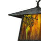 Meyda Lighting Stillwater 24" Verdigris Winter Pine Pendant Light With Moss Green Art Shade Glass