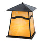 Meyda Lighting Stillwater 26" 4-Light Craftsman Brown Mountain View Pier Mount Light With Beige Art Shade Glass