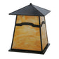 Meyda Lighting Stillwater 26" 4-Light Craftsman Brown Mountain View Pier Mount Light With Beige Art Shade Glass