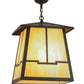 Meyda Lighting Stillwater 26" 4-Light Timeless Bronze Valley View Pendant Light With Beige Iridescent Shade Glass