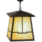Meyda Lighting Stillwater 26" 4-Light Timeless Bronze Valley View Pendant Light With Beige Iridescent Shade Glass