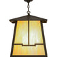 Meyda Lighting Stillwater 26" 4-Light Timeless Bronze Valley View Pendant Light With Beige Iridescent Shade Glass