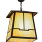 Meyda Lighting Stillwater 26" 4-Light Timeless Bronze Valley View Pendant Light With Beige Iridescent Shade Glass