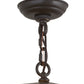 Meyda Lighting Stillwater 26" 4-Light Timeless Bronze Valley View Pendant Light With Beige Iridescent Shade Glass