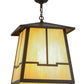 Meyda Lighting Stillwater 26" 4-Light Timeless Bronze Valley View Pendant Light With Beige Iridescent Shade Glass