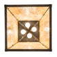 Meyda Lighting Stillwater 28" 4-Light Craftsman Brown Tamarack Pendant Light With Beige Art Shade Glass