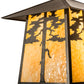 Meyda Lighting Stillwater 28" 4-Light Craftsman Brown Tamarack Pendant Light With Beige Art Shade Glass