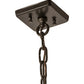 Meyda Lighting Stillwater 28" 4-Light Craftsman Brown Tamarack Pendant Light With Beige Art Shade Glass