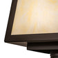 Meyda Lighting Stillwater 30" Oil Rubbed Bronze Cross Mission Outdoor Post Mount Light With Beige Flemish Shade Glass