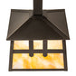 Meyda Lighting Stillwater 32" 2-Light Craftsman Brown Double Cross Mission Island Pendant Light With Beige Iridescent Shade Glass