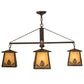 Meyda Lighting Stillwater 38" 4-Light Antique Copper Mountain Pine Chandelier With Beige Art Shade Glass