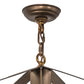 Meyda Lighting Stillwater 38" 4-Light Antique Copper Mountain Pine Chandelier With Beige Art Shade Glass