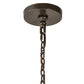 Meyda Lighting Stillwater 42" 4-Light Timeless Bronze Winter Pine Lantern Pendant Light With Beige Art Shade Glass