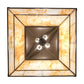Meyda Lighting Stillwater 42" 4-Light Timeless Bronze Winter Pine Lantern Pendant Light With Beige Art Shade Glass