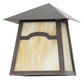 Meyda Lighting Stillwater 6" Craftsman Brown Mountain View Wall Sconce With Beige Opal Shade Glass