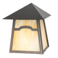 Meyda Lighting Stillwater 6" Craftsman Brown Mountain View Wall Sconce With Beige Opal Shade Glass