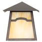 Meyda Lighting Stillwater 6" Craftsman Brown Mountain View Wall Sconce With Beige Opal Shade Glass