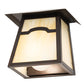 Meyda Lighting Stillwater 6" Craftsman Brown Mountain View Wall Sconce With Beige Opal Shade Glass