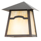 Meyda Lighting Stillwater 6" Craftsman Brown Mountain View Wall Sconce With Beige Opal Shade Glass