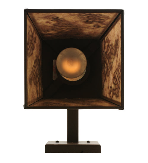 Meyda Lighting Stillwater 7" Cafe Noir Grapes Hanging Wall Sconce With Silver Mica Shade Glass