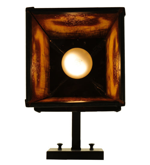 Meyda Lighting Stillwater 7" Craftsman Brown Grizzly Bear Wall Sconce With Honey Amber Shade Glass