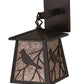Meyda Lighting Stillwater 7" Timeless Bronze Song Bird Hanging Wall Sconce With Silver Mica Shade Glass