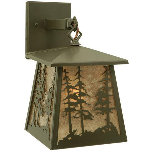 Meyda Lighting Stillwater 7" Timeless Bronze Tall Pines Hanging Wall Sconce