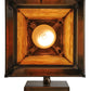 Meyda Lighting Stillwater 8" Antique Brass Fly Fishing Creek Hanging Wall Sconce With Beige Art Shade Glass