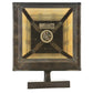 Meyda Lighting Stillwater 8" Craftsman Brown Double Cross Mission Wall Sconce With Beige Shade Glass