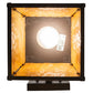Meyda Lighting Stillwater 8" Craftsman Brown Fly Fishing Creek Hanging Wall Sconce With Beige Flemish Shade Glass