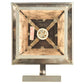 Meyda Lighting Stillwater 8" Craftsman Brown Tall Pine Trees Wall Sconce With Silver Mica Shade Glass